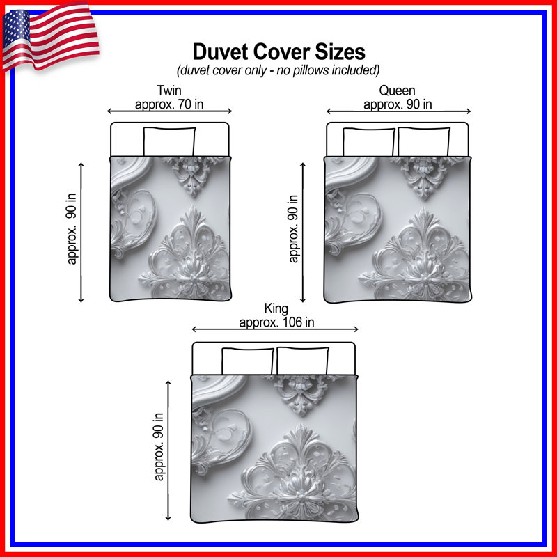 Housses de couette ornées d'argent embellies, King