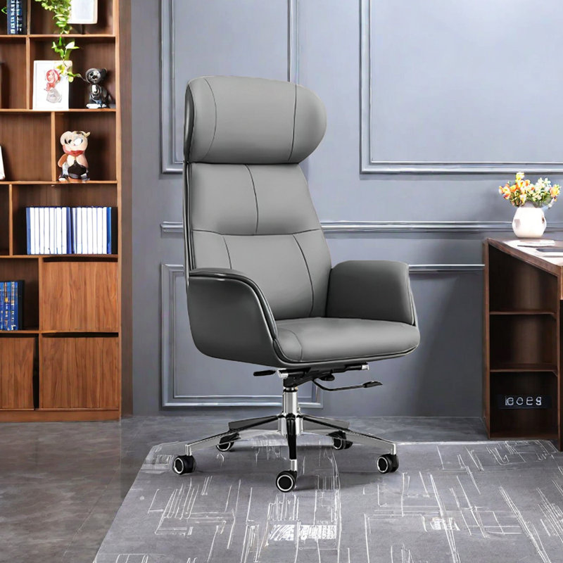 Sashka Task Chair with Headrest, Dark Gray