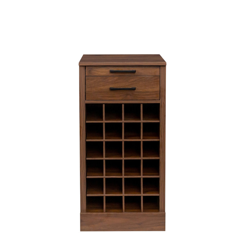 28 armoires de bar à vin - Noyer brun pour votre maison modulaire, H 17,76 po x l 34,52 po x P 15,9 po, Noyer brun