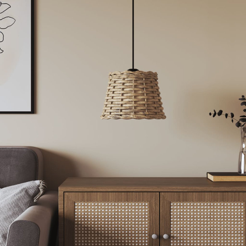 Chira Pendant Shade, 15cm H x 20cm W x 20cm D, Brown