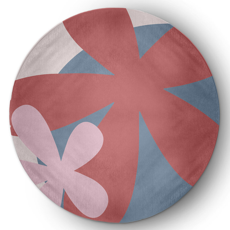Chenille Indoor Rug, Round 5'