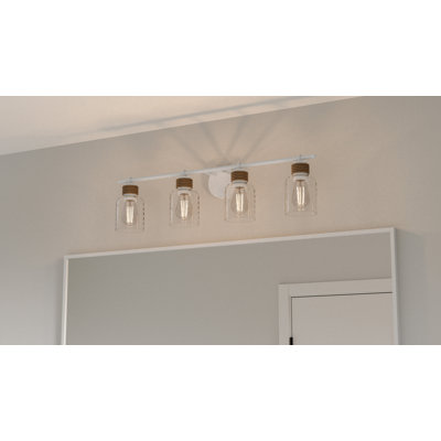 Baltic 4-Light Matte White Bath Light