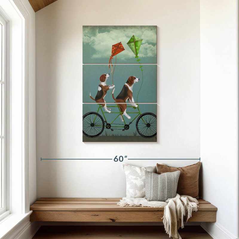 Beagle Tandem, 45" H x 28" W