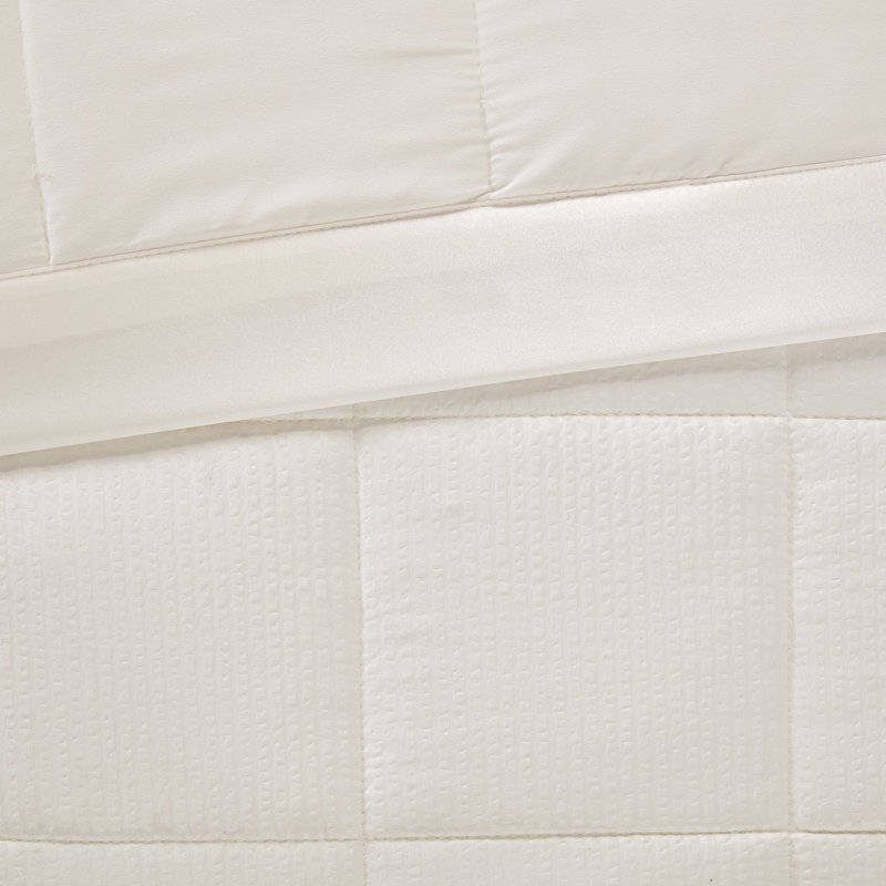 Lilac King Quilted Down Alternative Blanket with Satin Trim
