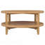 Table basse ronde en érable brun