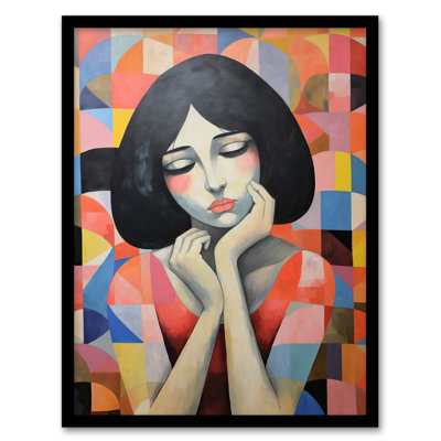 Penny for Your Thoughts Oil  Geometric 1 Piece Single Picture Frame Wall Art