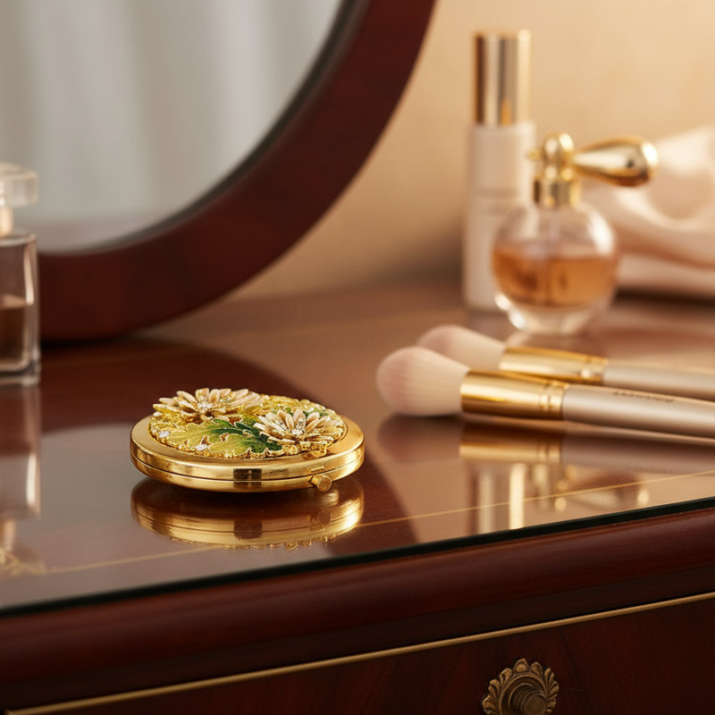 Floret Round Mirror