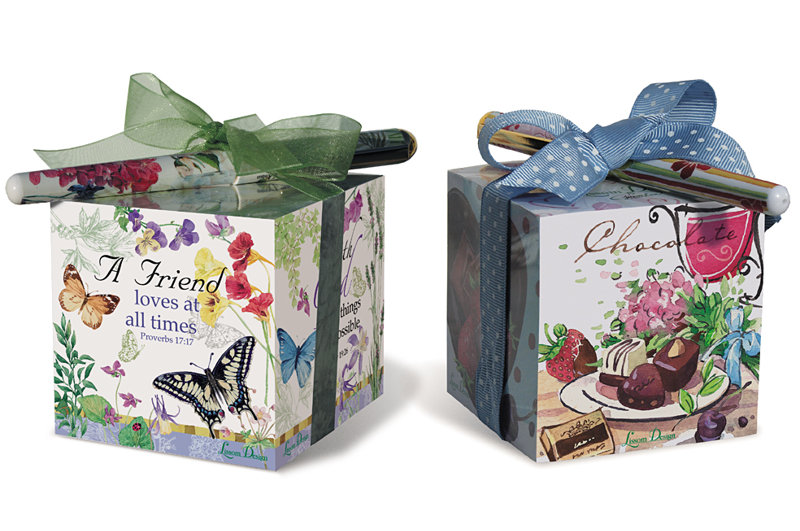 Ensemble de 2 blocs de papier Butterfly and Chocolates