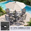 Ensemble de salle à manger de patio 5 pièces Wishon avec 4 chaises pivotantes Textilene