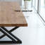 Table de salle à manger rectangulaire en bois massif de style industriel moderne 102,36 pouces