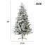 Arbre de Noël en PVC mélangé non éclairé de 7 pi avec extrémités enneigées-1459107432