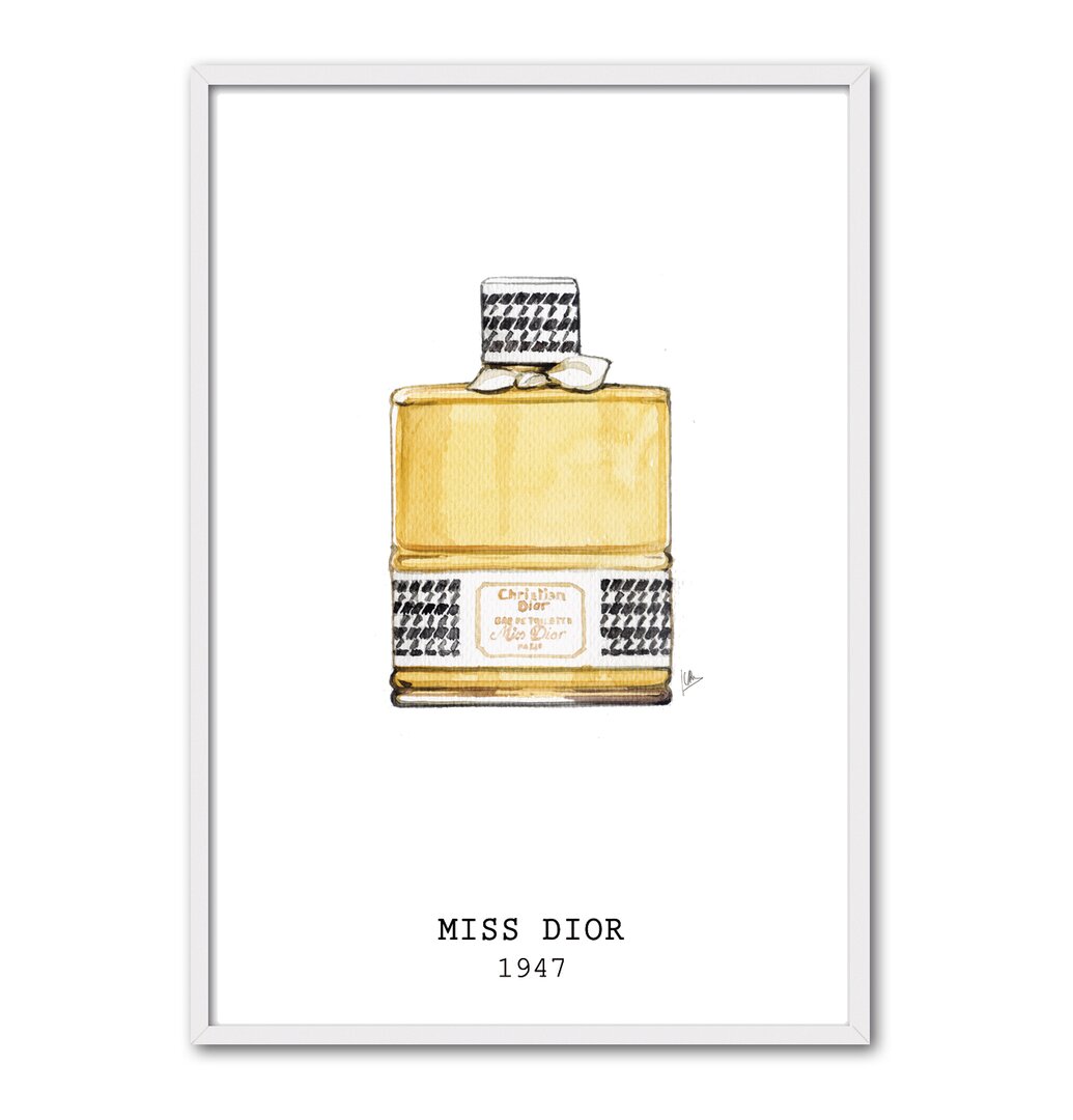 Gerahmtes Poster Miss Dior Parfum von Juan Carlos Arbex