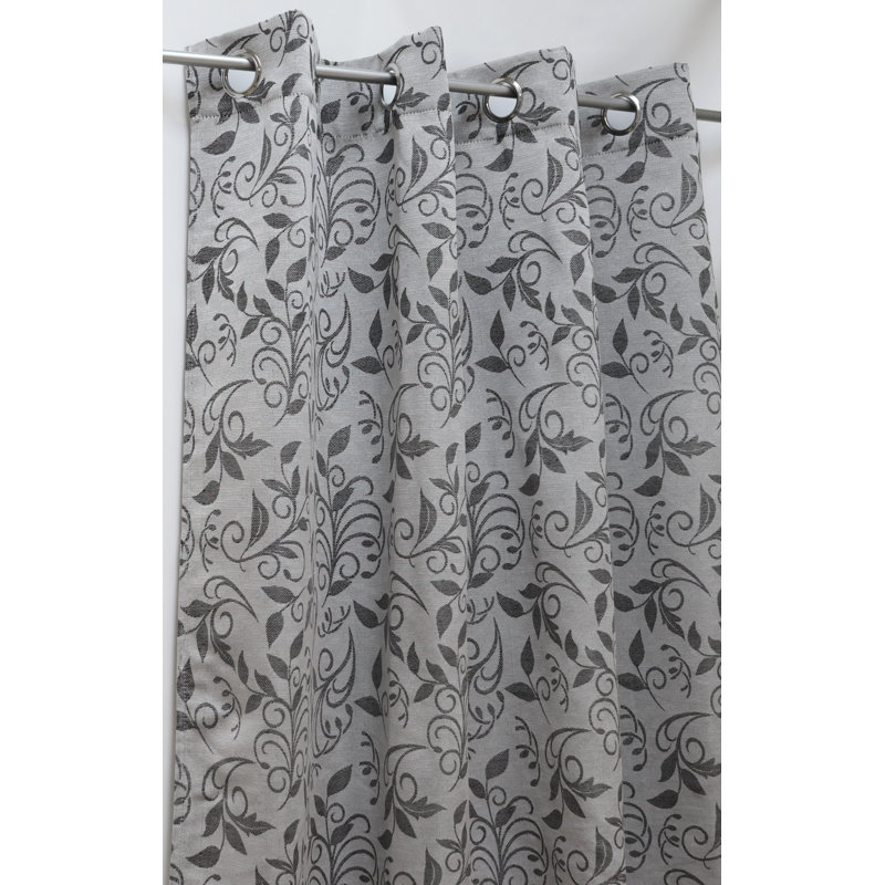 Panneau d'anneau en jacquard, L 54 po x L 95 po, Noir