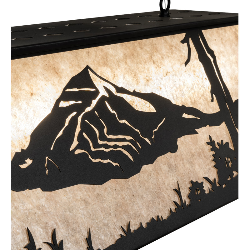 Rustic Lodge 6 - Light Pendant, Silver Mica
