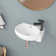 16.5" L x 11" W Oval/Rectangular White Ceramic Wall Mount Bathroom Sinks with Right Faucet Hole and Overflow