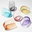 Verres à vin colorés sans pied