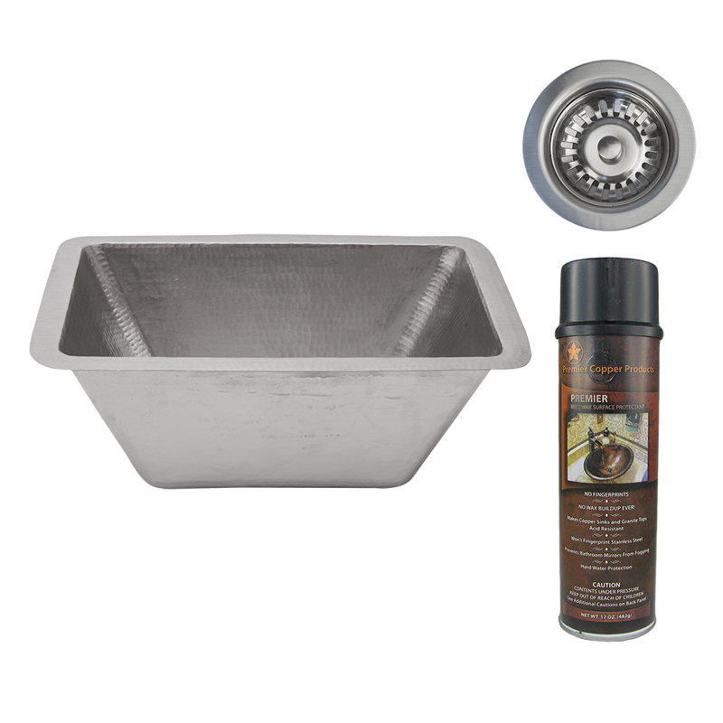 Premier Copper Products BSP5_BRECEN3-D Bar Sink And Drain Package