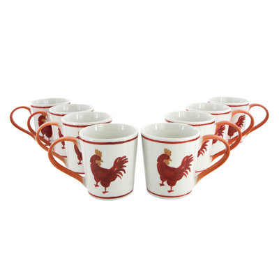 Gibson Homewares 8-piece 15 Ounce Red Mug