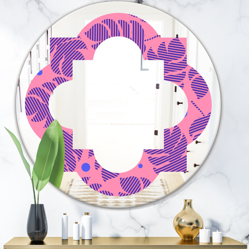Miroir d'appoint Quatrefoil Palm Leaves, H 24 po x l 24 po