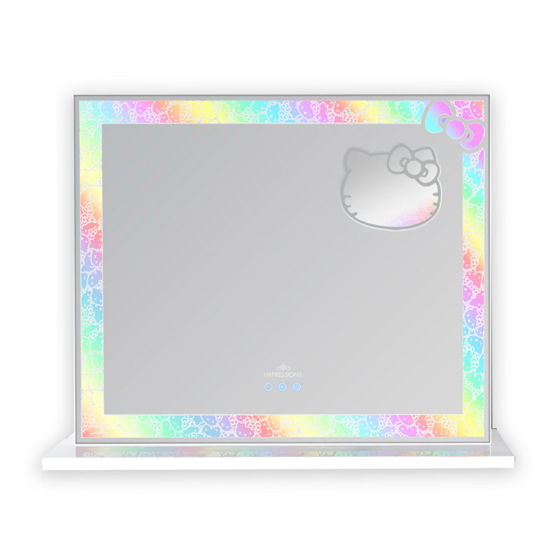 Hello Kitty RGB Plus Vanity Makeup Mirror for Desk, App and Soft Touch Control Dimmable Rainbow LED