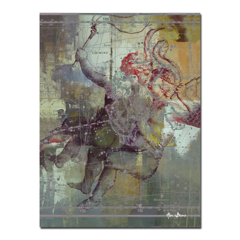 Zodiac Study - Graphic Art on Canvas, Gemini
