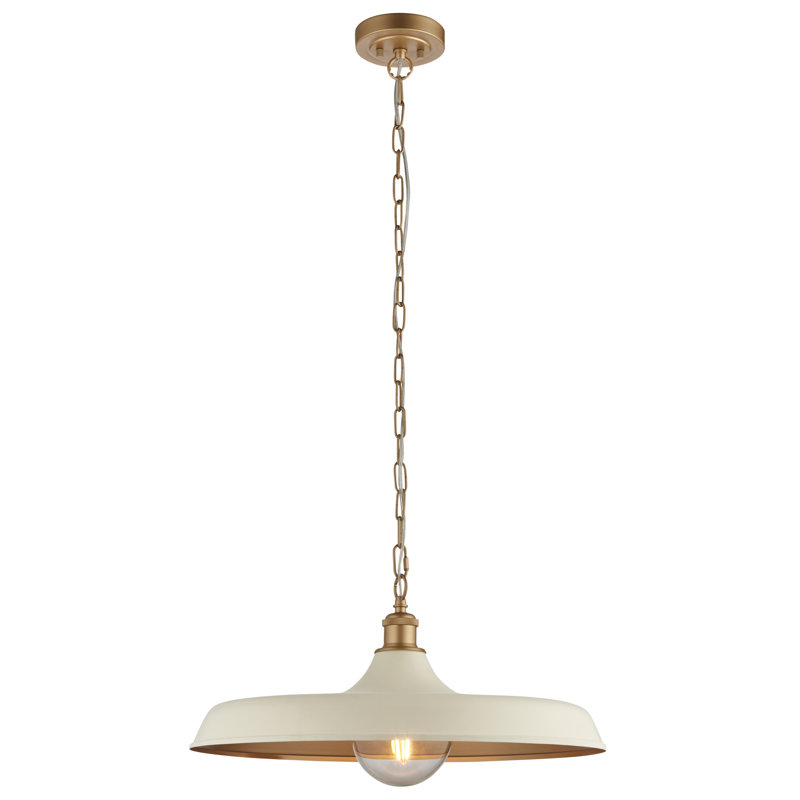 Colbert 1 - Light Dome Pendant, Matt Warm White/Satin Gold