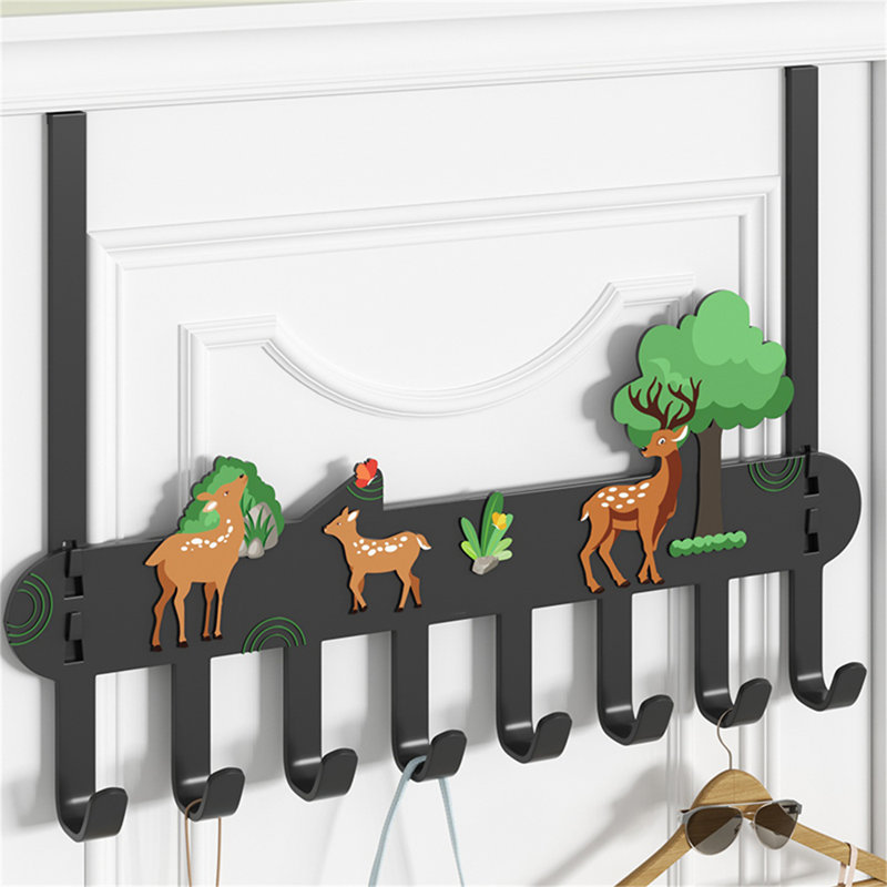 Iron Seamless Over-The-Door Hook Rack