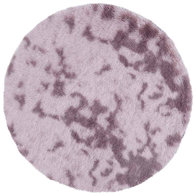 Ziska Shag Performance Abstract Rug, Round 4'