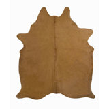 Cowhide Area Rug in Orange