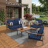 Ensembles de conversation pour patio Townsend pour 4 personnes avec coussins Sunbrella®
