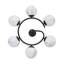 6 - Light Matte Black Chandelier Pendant