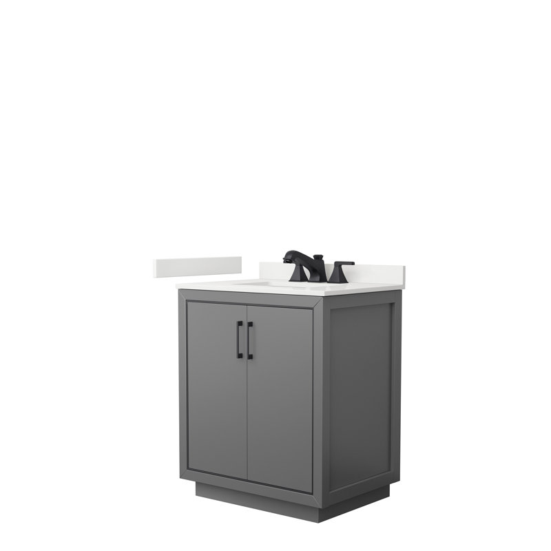 30'' W Single Vanity, WDX13347, Dark Gray, Matte Black