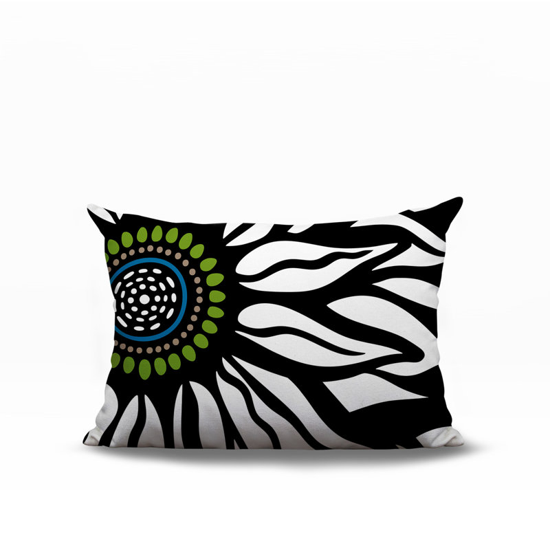 Oreiller rectangulaire intérieur / extérieur Syna, Chartreuse, Rectangle H 18 po x l 25 po