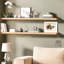 Sydney 55" W x 6" D Floating Shelves Set with Invisible Wall Mount Brackets-115585095