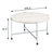 White Oak and Chrome Round Coffee Table