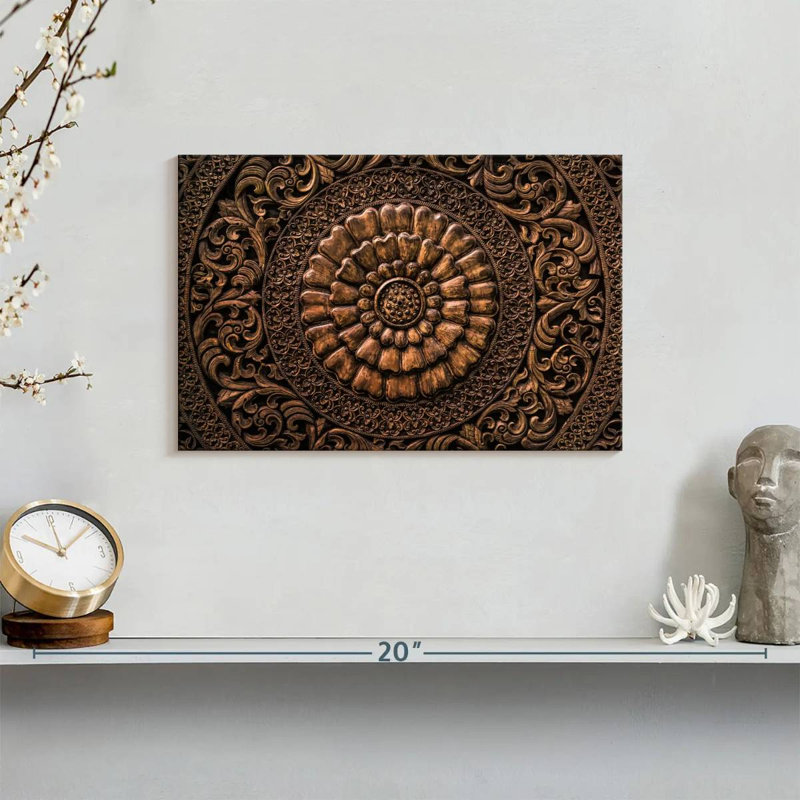 Sculpture florale ronde Senne, H 8 po x l 12 po