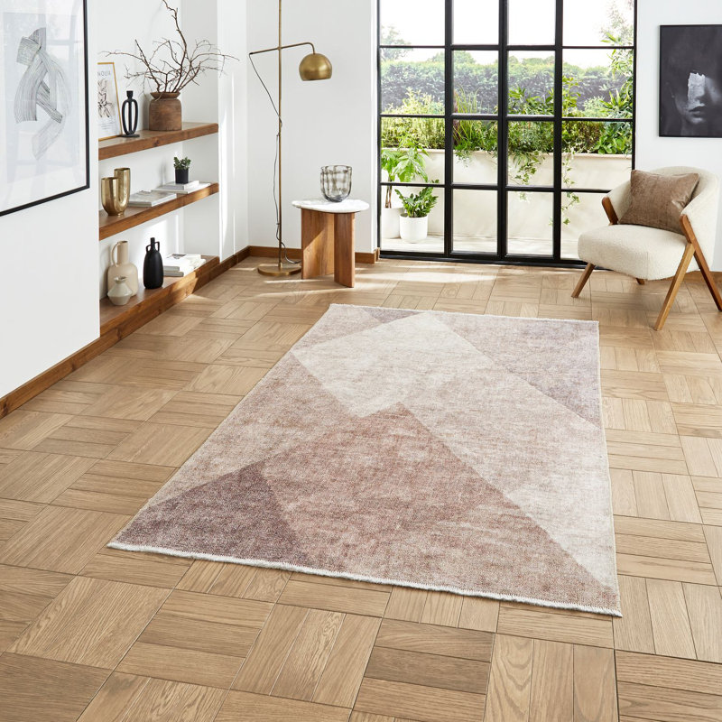 Onycha area rug Digitally Printed Beige, Rectangle 150cm x 230cm