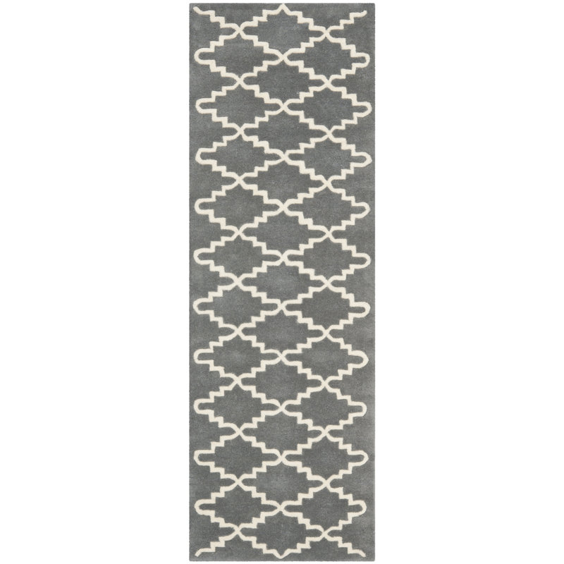 Carolene Hand Tufted Wool Geometric Rug, Runner 2'3" x 9'