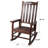 Wooden Oversized Porch Rocker Chair With Wide Seat And Tall Backrest,High Back Smooth Rocking Chairs For Outdoor & Indoor,Brown Color-768075257
