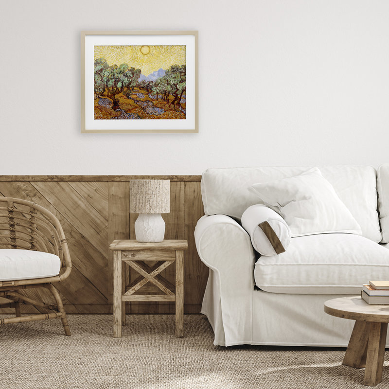 Olive Trees Van Gogh, reproduction encadrée sous verre, conception de Vincent Van Gogh, H 13 po x l 16 po