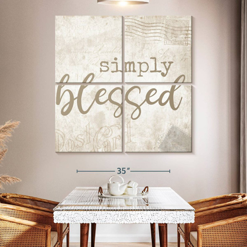 Tergel Postcard Blessed, 50" H x 50" W