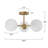 Kaynen 3-light Glass Semi Flush Mount