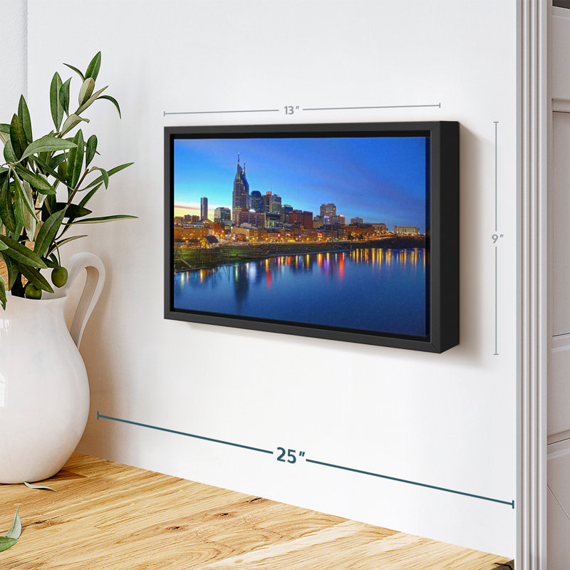 «Nashville City Skyline», reproduction sur toile, H 9 po x l 13 po