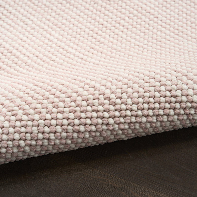 Tapis d'intérieur ivoire rose à texture naturelle 2 pi 2 po x 3 pi 9 po Nourison, Ivoire / rose