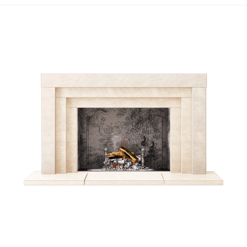 Contempo Fireplace Surround, Travertine Beige