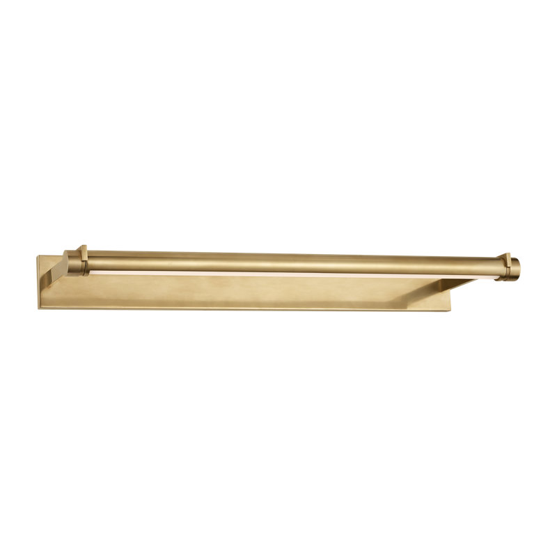Katan Dimmable LED Wall Mount Picture Light, 2.8" H x 24" W x 8.3" D, Hand-Rubbed Antique Brass
