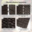 Carreaux de terrasse à emboîtement de patio, tuiles de terrasse carrées composites de 12 po x 12 po, carrelage de sol extérieur en plastique à quatre lattes pour cour arrière de porche de balcon (paquet de 9)-114201590