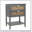 Table d'appoint à 2 tiroirs, rotin naturel, table de bout, convient à la chambre à coucher, au salon et au bureau