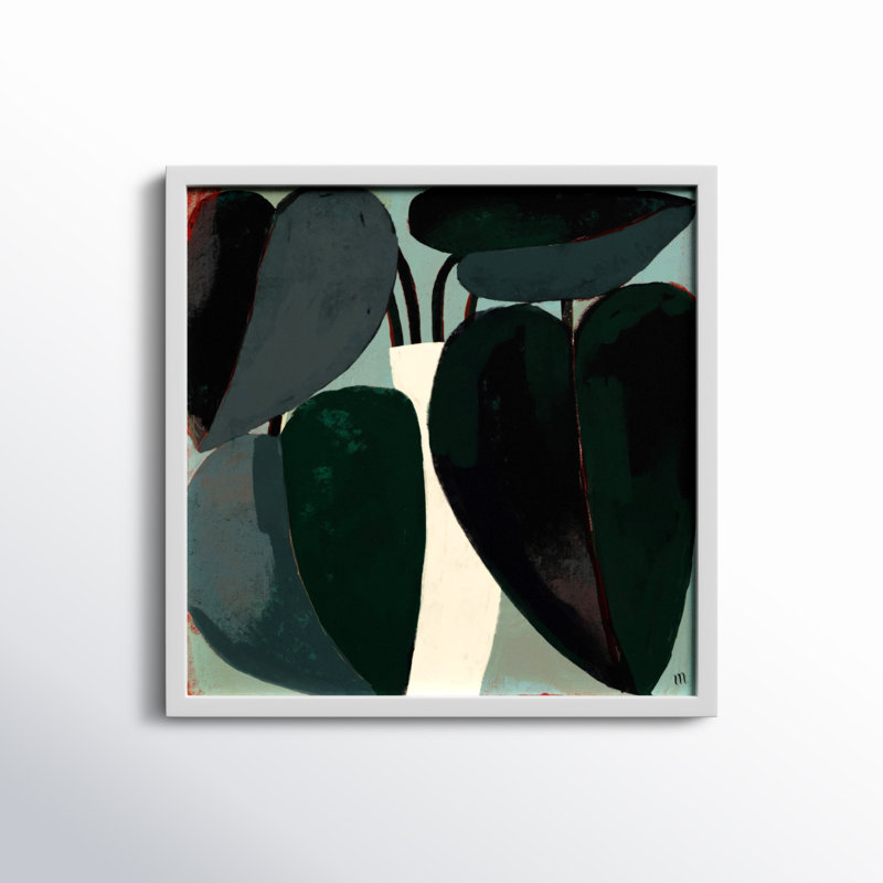 Fall Plant Painting by StudioM, White, 30" H x 30" W