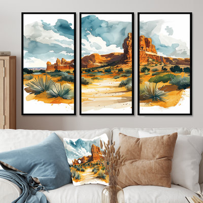 Ensemble de décorations murales Arches National Park Desert Landscape I - Canyon
